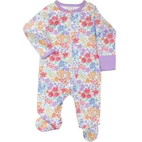 Wonder Nation Baby Gender Neutral Zip Front Footed Sleep N Play Pajamas, Sizes Preemie-6/9 Months