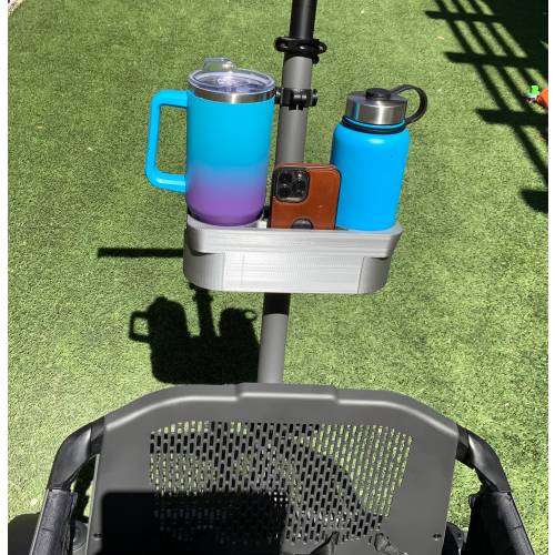 Parent Cupholder/Console with Cup adapters and optional Storage Compartment For Veer Wagon