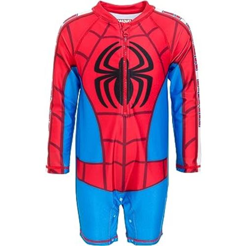 Marvel Avengers Spider-Man The Hulk Baby Zip Up One Piece Bathing Suit Newborn to Toddler