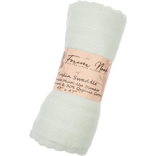 Forever Nook - Premium Muslin Swaddle Blankets & Wrap for Baby Boys & Girls - Mint