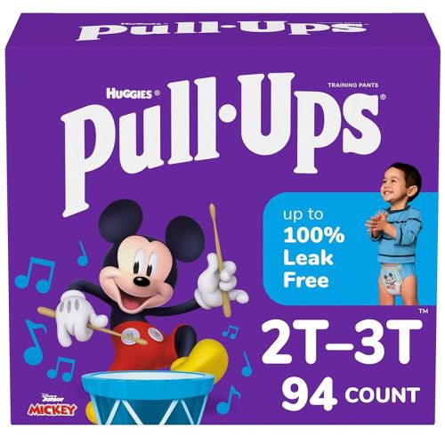 Pull-Ups Boys' Potty Training Pants, Size 2T-3T Training Underwear (16-34 lbs), 94 Count
