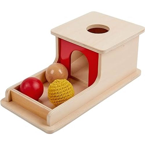 Adena Montessori Wooden Toy for 6-12 Month Baby 3 Balls,Sorting and Stacking Colorful Learning Education Toy for Toddler Kid 1-2 Year Old, Preschool Developmental Girl and Boy Gift