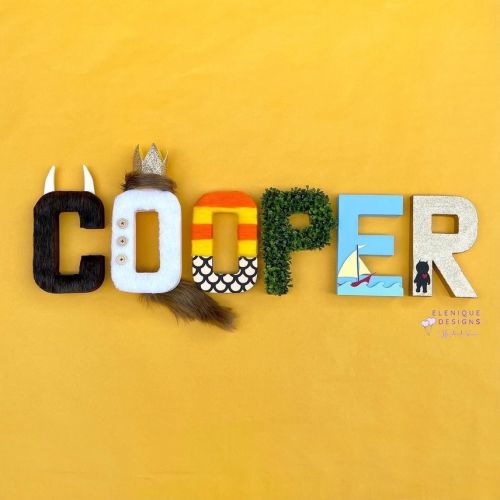 8" Where The Wild Things Are Themed Name/Letters for Party/Nursery