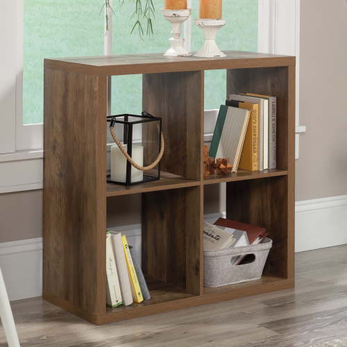 Sauder 4-Cube Organizer Storage Bookcase, Rural Pine Finish