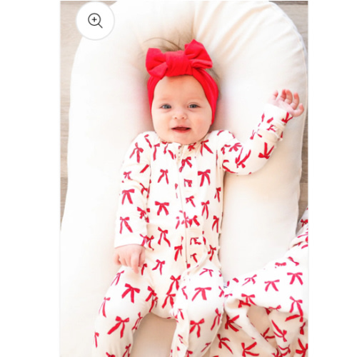 Ruffle Zipper One Piece - Red Bows