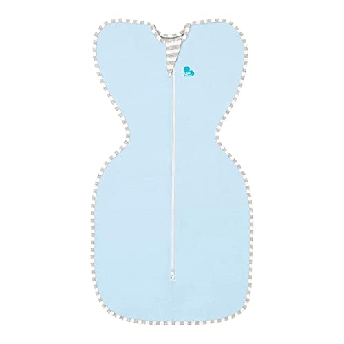 Love to Dream Swaddle, Baby Sleep Sack, Swaddle Up Self-Soothing Swaddles for Newborns, Get Longer Sleep, Snug Fit Helps Calm Startle Reflex, Lite 0.2 Tog Sleep Sack, 5-8.5 lbs, Blue