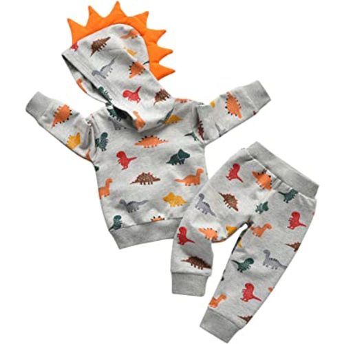 Toddler Infant Baby Boy Clothes Animal Style Long Sleeve Hoodie Tops Sweatsuit Pants Outfit Set