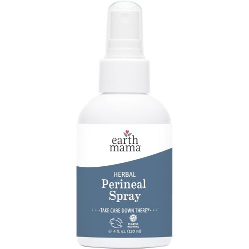 Earth Mama Herbal Perineal Spray | Safe for Pregnancy and Postpartum Recovery, Witch Hazel Natural Cooling Spray For After Birth Feminine Care Essentials, No Benzocaine or Butane, 4-Fluid Ounce