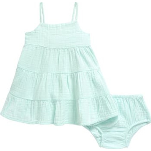 Tiered Seersucker Dress & Bloomers Set