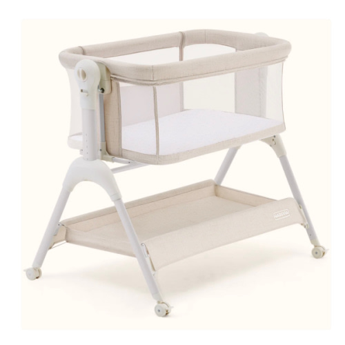 HARPPA Cuddly Sway | 3-in-1 Rocking Baby Bassinet & Bedside Sleeper with Anti-Reflux Mattress for Newborns | Attaches to Bed, Adjustable Height, Tool-Free Setup, Portable Wheels, CPSC Certified, Gentle Rocking Motion | Ideal for Infants, Safe Co-Sleeping