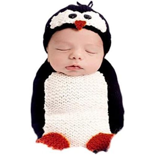 Newborn Baby Photography Props Boy Girls Photo Shoot Props Outfits Crochet Knitted Costume Unisex Cute Infant Hat Pants