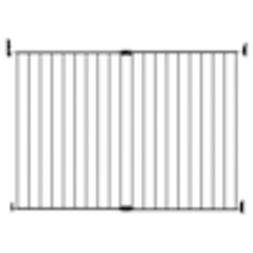 Perma Child Safety 36 in. H Warm Black Extra Wide Extending Swing Baby Gate with Locking Indicator 2769