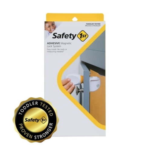 Safety 1st Child Safe Cabinet Magnetic Lock System, Baby Proof, 8 Locks and 2 Keys, White