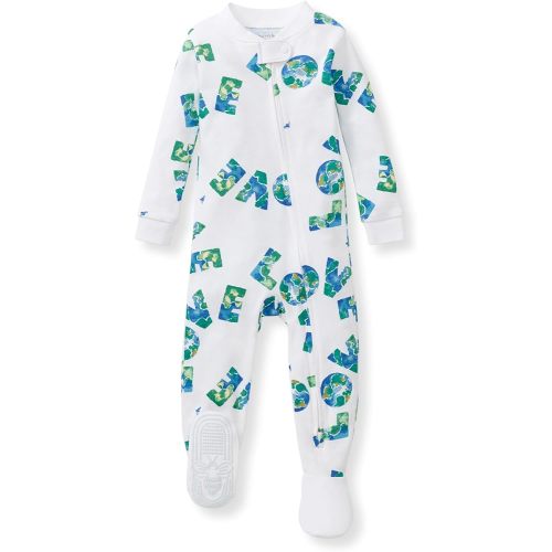 Burt's Bees Baby baby-boys Sleeper Pjs, 100% Organic Cotton, One-piece Footie, Zip Up Jumpsuit, Snug Fit Pajamas