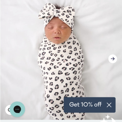 Luxe Leopard Swaddle & Luxe Bow Headband Set | Little Sleepies
