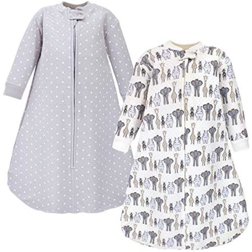 Hudson Baby Unisex Baby Premium Quilted Long Sleeve Sleeping Bag and Wearable Blanket