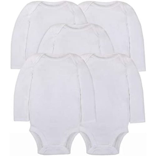 Lamaze baby-boys Unisex Long Sleeve Cotton Bodysuit for Baby and Infant, Snap Closure
