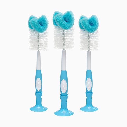 Dr. Brown's Sponge Baby Bottle Cleaning Brush Set - Blue
