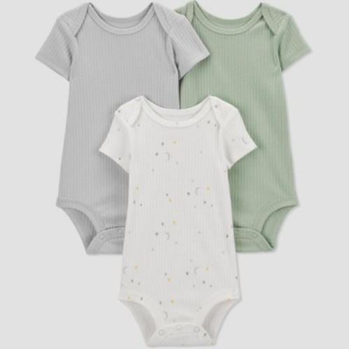 Carter's Just One You® Baby 3pk Bodysuit - Green/White, Size: Newborn