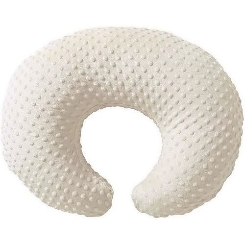 Nursing Pillow-Bottle and Breastfeeding Pillow for Baby Boy and Girls-Donut Baby Tummy Pillow with Removable Cover-Baby Sit Up Pillow for Original Support-Mom Breast Feeding Pillow (Minky Beige)