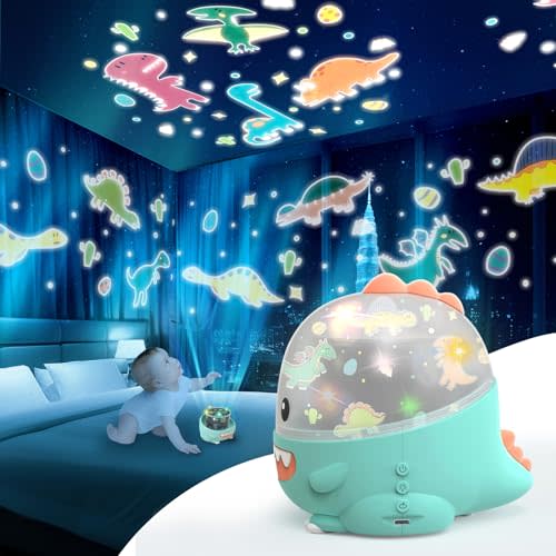 WINICE Dinosaur Toys for Kids 3-5, Dino Projector Baby Toys 6 to 12 Months, Christmas Birthday Party Xmas Gifts for 1-12 Year Olds Boys Girls Toys, Baby Toddler Children Kids Bedroom Decor