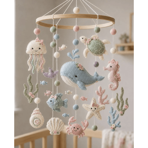 Ocean Baby Mobile for Girl,
