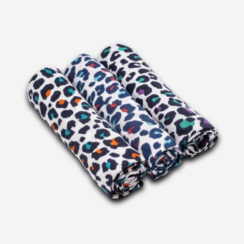 3-pack leopard print muslin cloths | Sensory design | Etta Loves – Etta Loves US