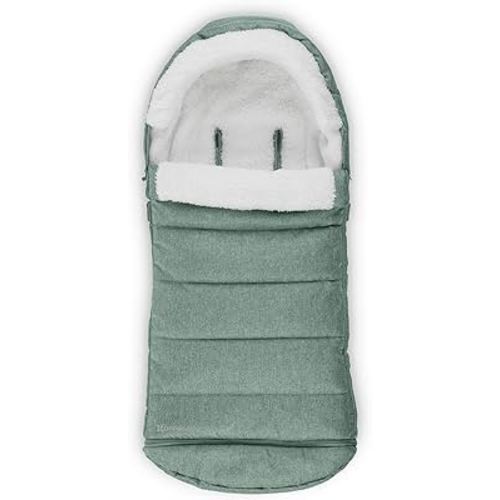 UPPAbaby CozyGanoosh Footmuff - Easily Attaches to UPPAbaby Strollers + RumbleSeat - Ultra-plush, Weather-Proof - Winter Stroller Cover - Gwen (Green Mélange)