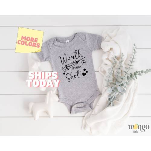 Worth Every Shot Onesie® IVF Baby Announcement for Pregnancy Reveal Gift for Baby Girl Onesie Baby Boy Bodysuit Cute Baby Shower Gift