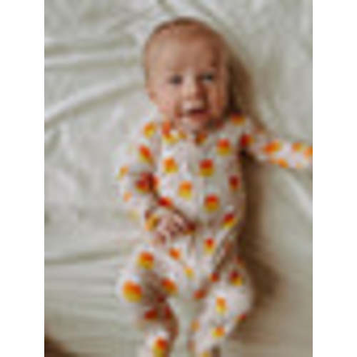 2-Way Zip Footie, Candy Corn – SpearmintLOVE