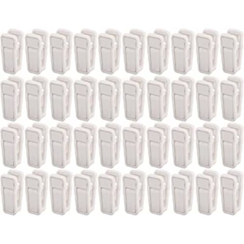 KISEER Plastic Baby Hanger Clips, 40 Pcs Slim-line Finger Clips Set Clothes Hanger Velvet Hanger (White)