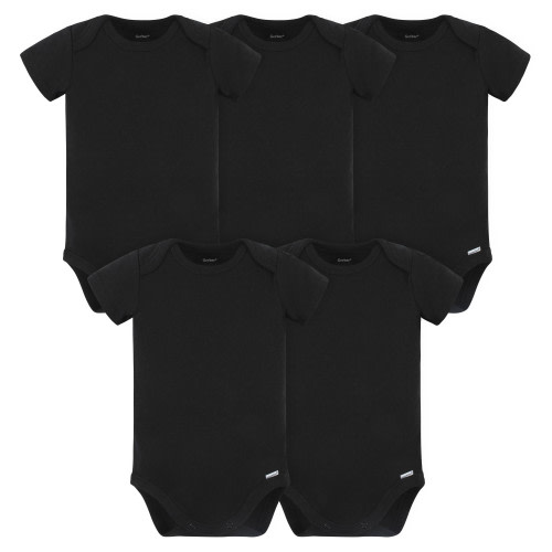 5-Pack Baby Neutral Black Onesies® Brand Bodysuits