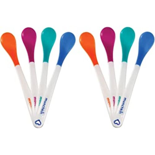 Munchkin White Hot Safety Spoons, Assorted Colors 4 ea (Pack of 2)