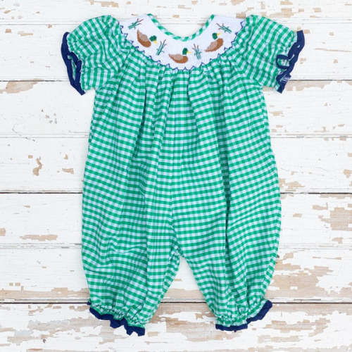 Smocked Mallard Duck Bubble - Dressie Jessie Smocking