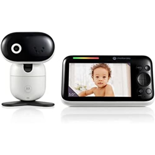 Motorola Baby Monitor PIP1510 Connect - 5" WiFi Video Baby Monitor with Camera, Wall Mount, HD 1080p - Smart Phone Nursery App, 1000ft Range, 2-Way Audio, Remote Pan-Tilt-Zoom, Room Temp, Lullabies