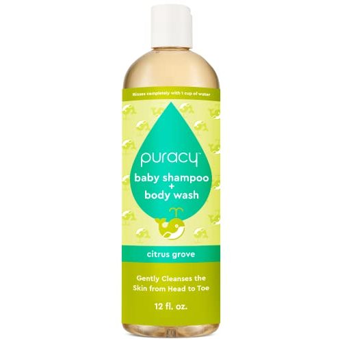 Puracy Shampoo & Body Wash for Children, Gently Scented Natural Baby Wash for Sensitive Skin, Plant-Based Baby Shampoo and Daily Bath Soap, Nourishes & Protects, 12 Ounce