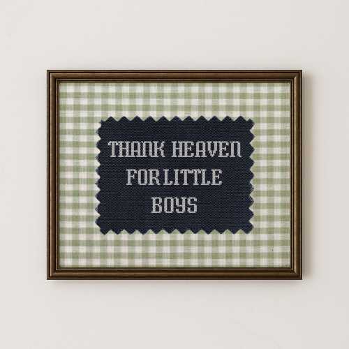 Thank Heaven for Little Boys Print: Vintage Nursery Wall Art (Digital Download
