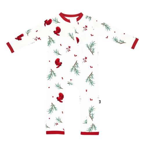 Zippered Romper in Winterberry