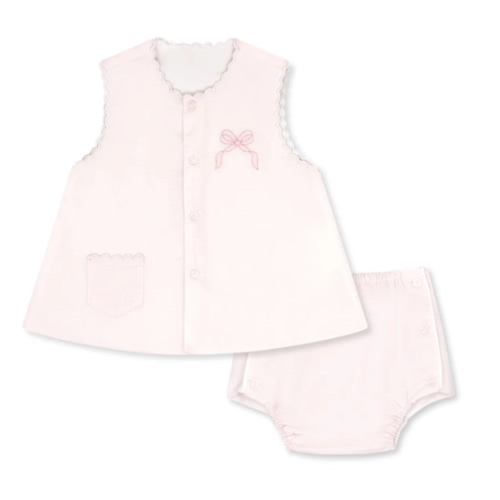 Maria Diaper Set - Blessings Pink, Bow