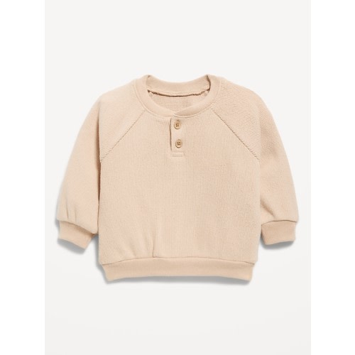Cozy Long-Sleeve Henley Thermal-Knit Sweatshirt for Baby | Old Navy