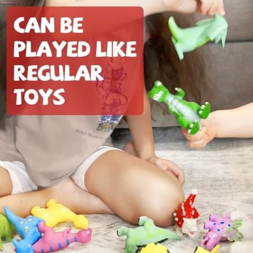 Hely Cancy Dinosaur Bath Toys for Toddler, No Hole Baby Bathtub Shower Water Pool Toys - No hole