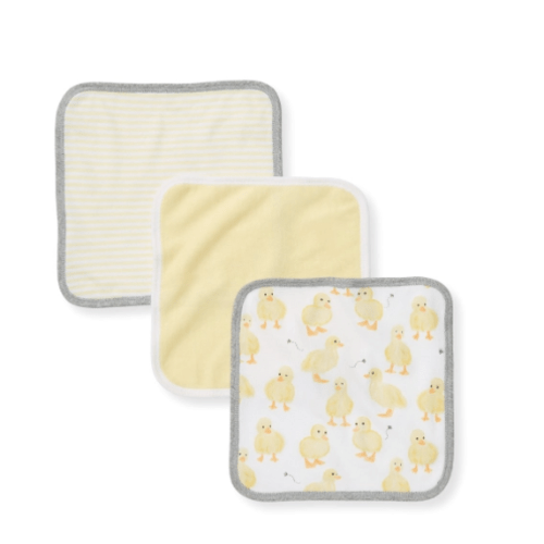 Little Ducks Organic Cotton Washcloths 3 Pack