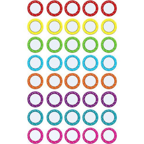 Outus 40 Pcs Numbers Magnetic Accents 2 Inch Round Whiteboard Magnets Writable Circle Blank Magnets for Office School Christmas Stocking Stuffers Gifts, 8 Colors(Color Set 1)