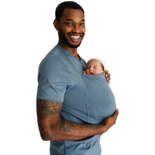 Lalabu The Dad Shirt | Hands-Free Baby Carrier for Dad with Kangaroo Pouch | Brook