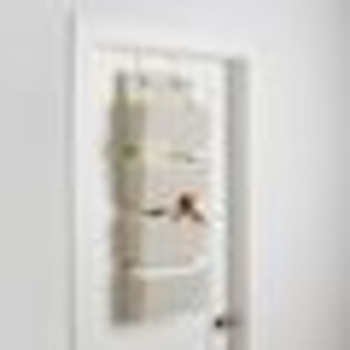 3 Sprouts Recycled Fabric Over the Door Organizer for Nursery - Gingham Beige
