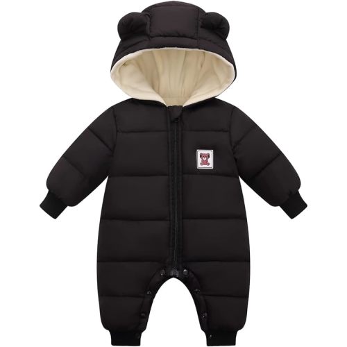 Cute Baby Snowsuit - Black - 0-6 Months