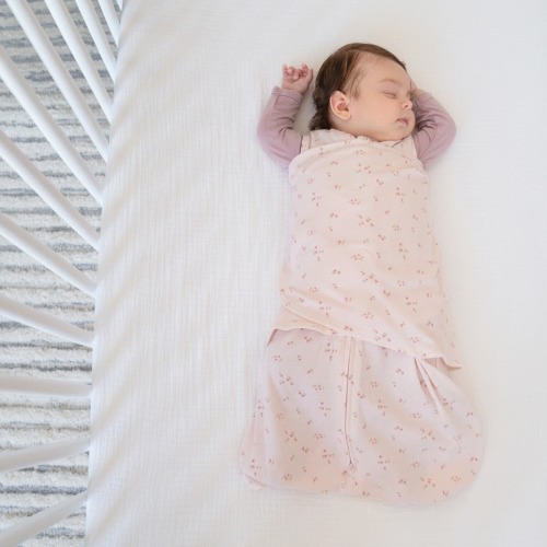 Halo Pink Floral Cotton Swaddle (Small)