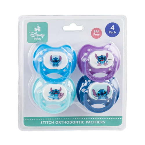 Disney Stitch 4pk Pacifier, BPA FREE