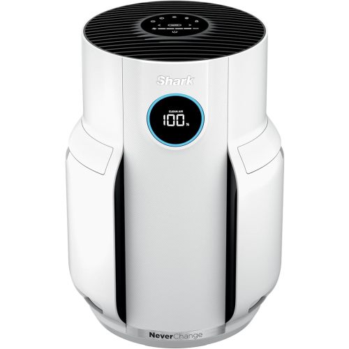 Shark NeverChange Air Purifier — HEPA exceeding filtration for up to 5 years for home, pets, allergies, dust, and smoke up to 650 sq. ft. for bedroom, dorm, nursery, and more. White, HP153