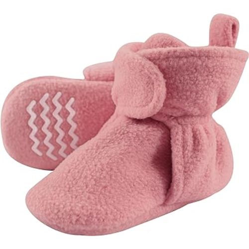 Hudson Baby unisex baby 54661_strawberrypink_0-6m Slipper Sock, Strawberry Pink, 0-6 Months Infant US